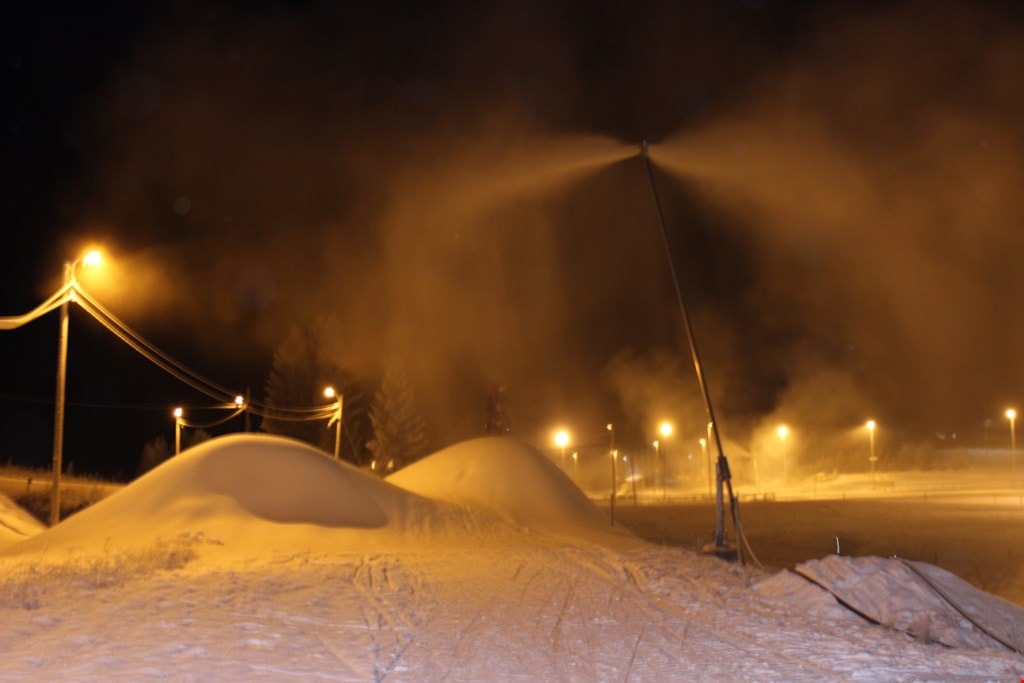 Kapasiteten til snøproduksjon på Steinkjer skistadion er god, bare det blir kaldt nok.
