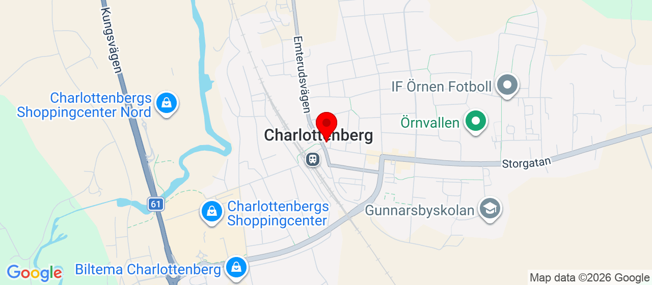 Kart over Charlottenberg 