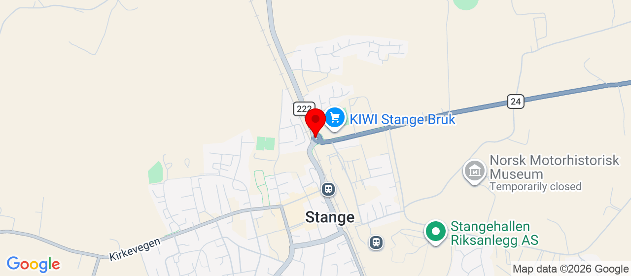 Kart over Stange 