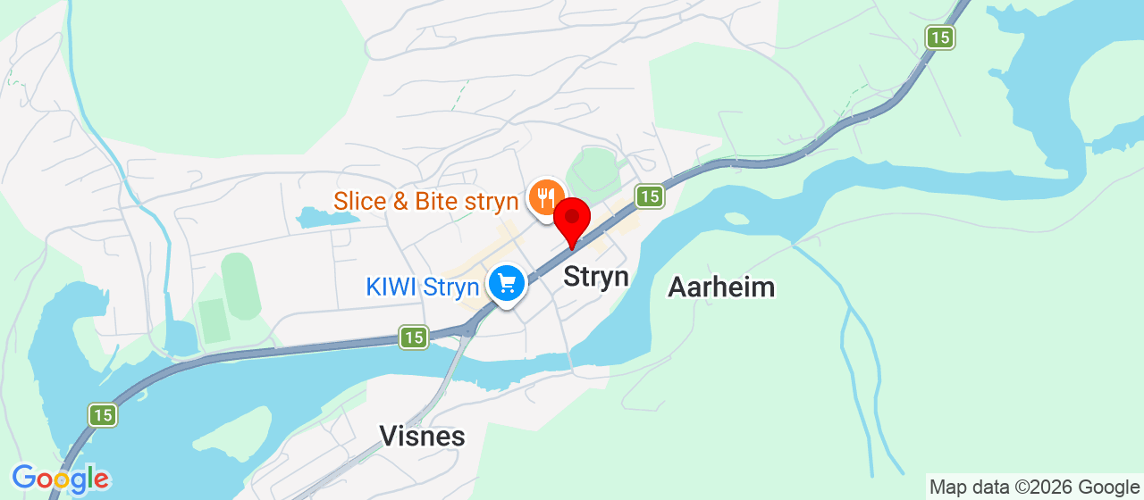 Kart over Stryn/Øye 