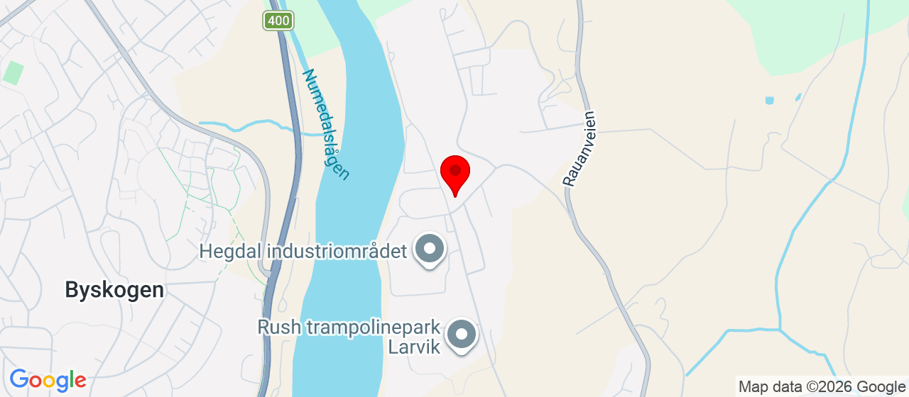 Kart over hegdalveien 108 Larvik