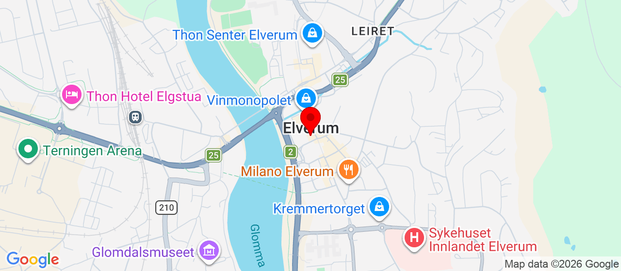 Kart over Storgate 17 ELVERUM