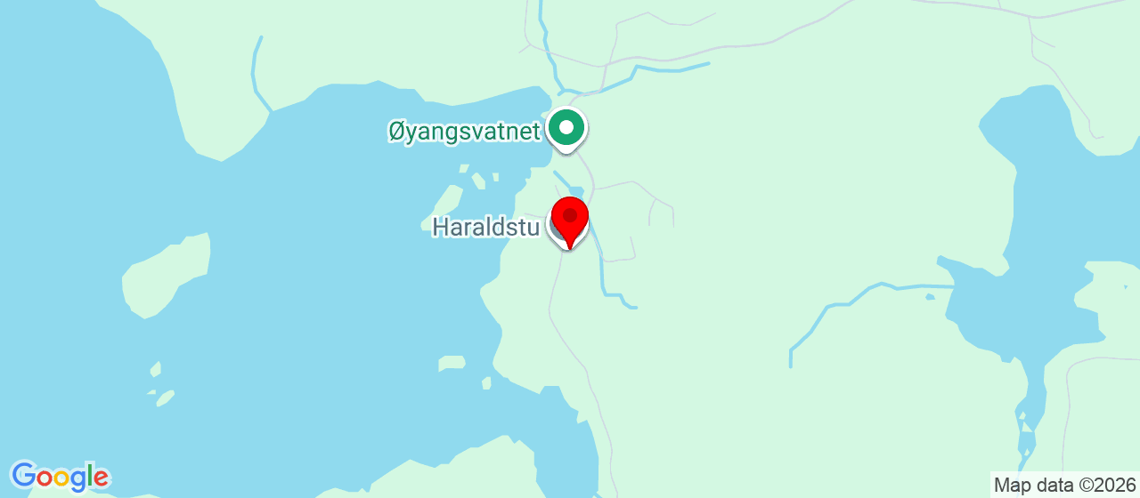 Kart over Haraldstu, Øyangsveien 890 LENSVIK