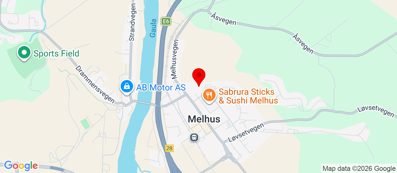 Kart over Rådhusvegen 2 MELHUS
