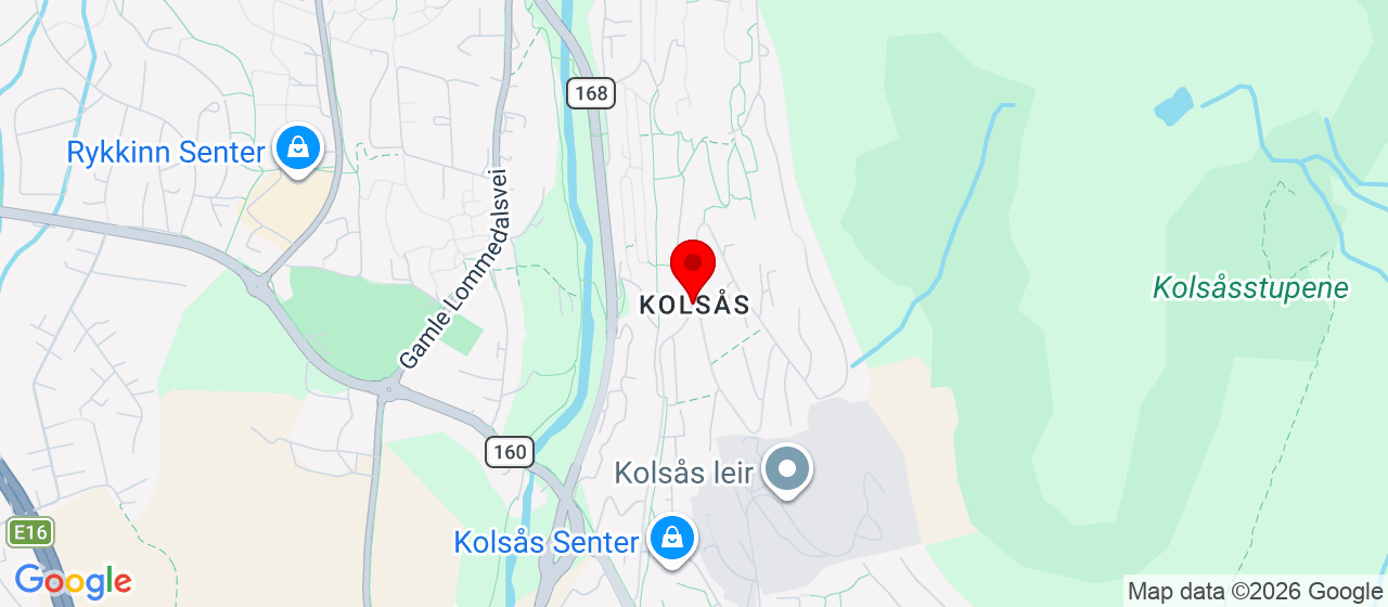 Kart over Kolsås Kolsås