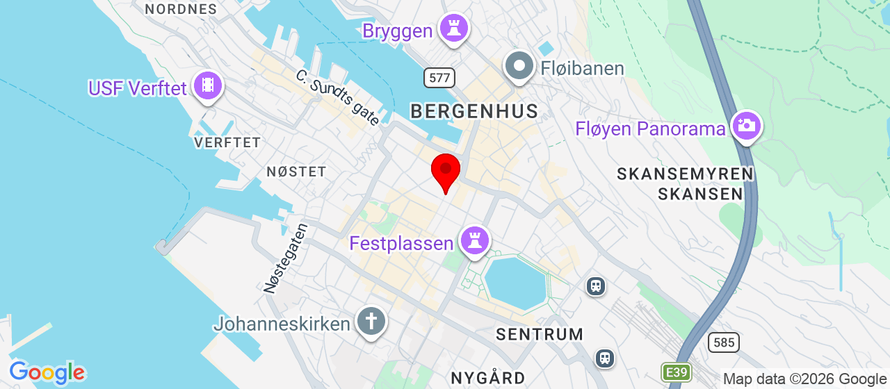 Kart over Torgalmenningen Bergen