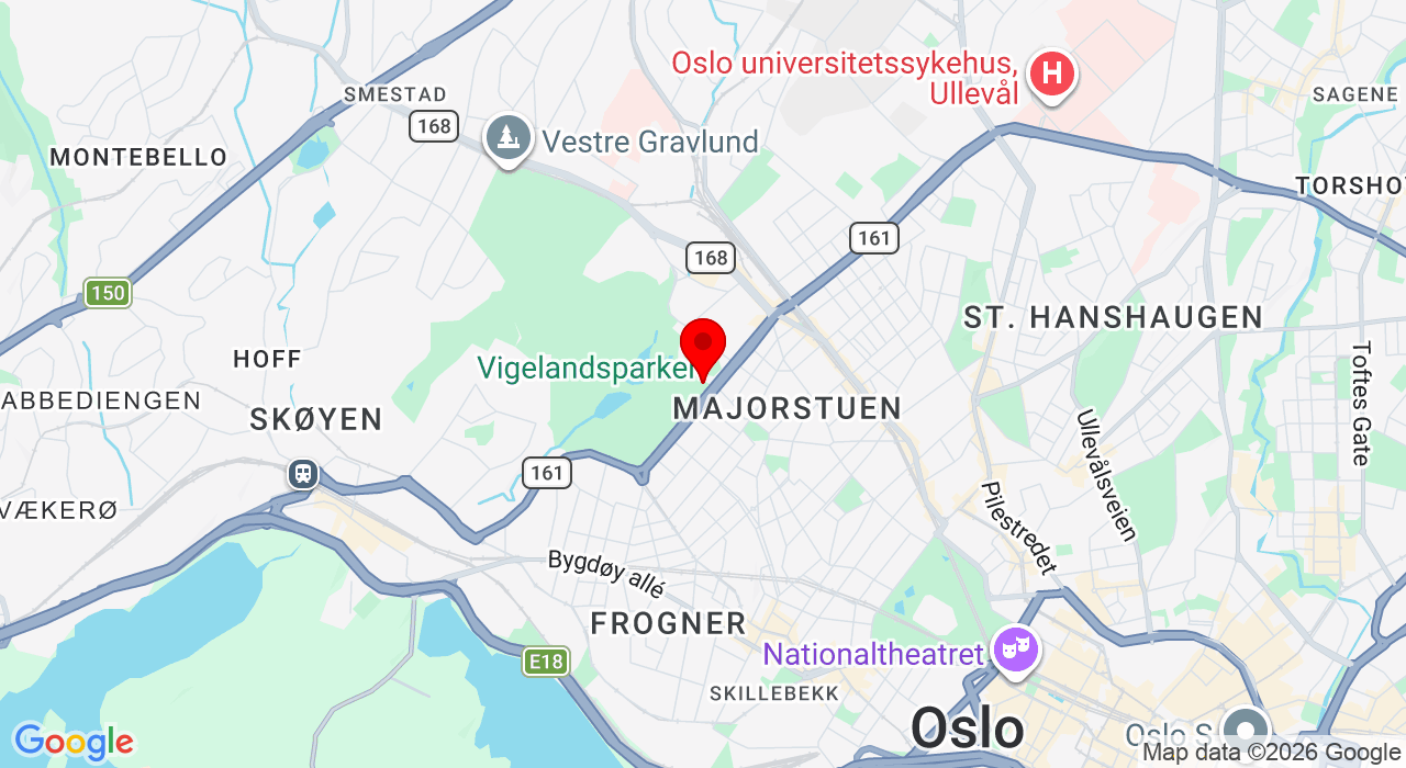 Google Map of https://www.google.com/maps/place/Kirkveien 20,0368+Oslo