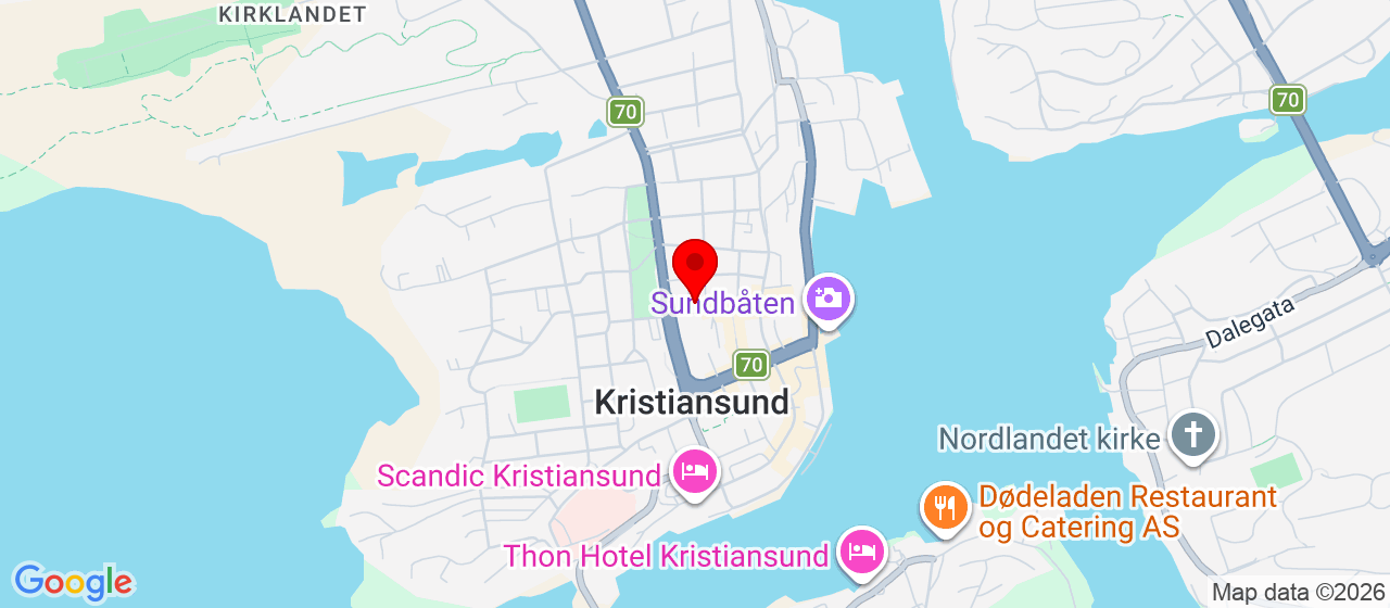 Kart over Skolegata 12 Kristiansund N Kristiansund N