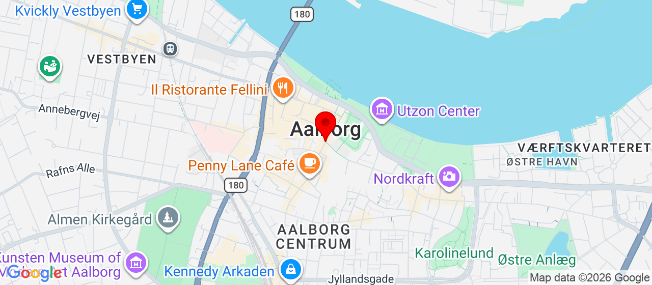 Kart over Aalborg 
