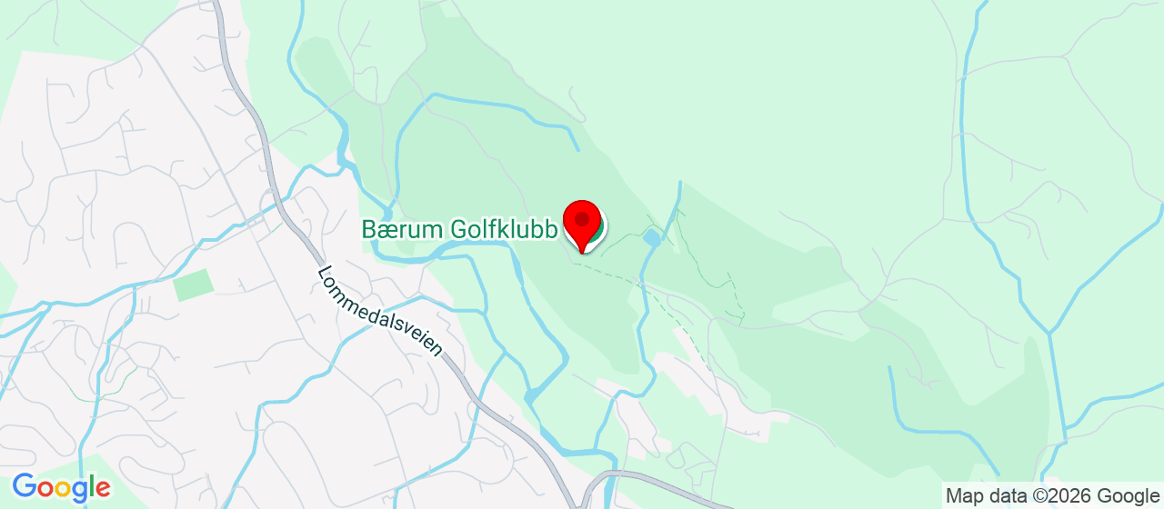 Kart over Bærum Golfklubb 