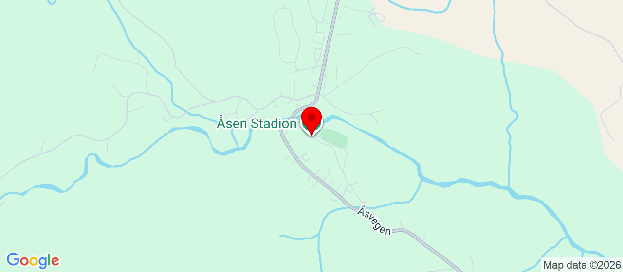 Kart over Åsen stadion Nannestad