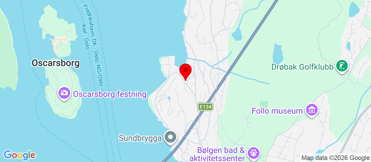 Kart over Husvikveien 58 Drøbak