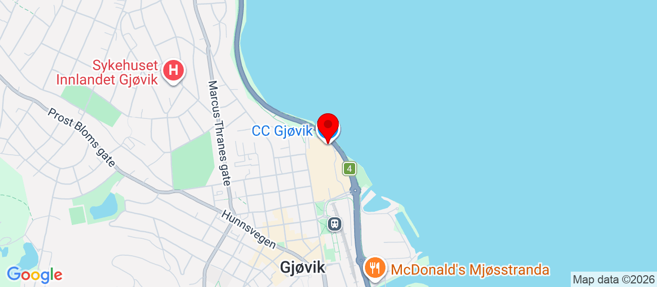 Kart over 3.etg på CC Gjøvik (Jernbanesvingen 6) GJØVIK