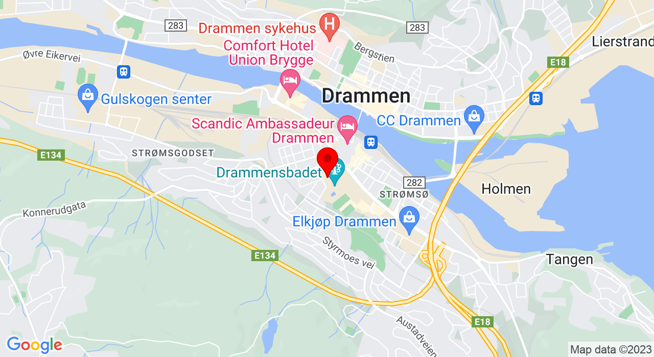 Google Map of Drammen videregående skole (sal4),3045+DRAMMEN