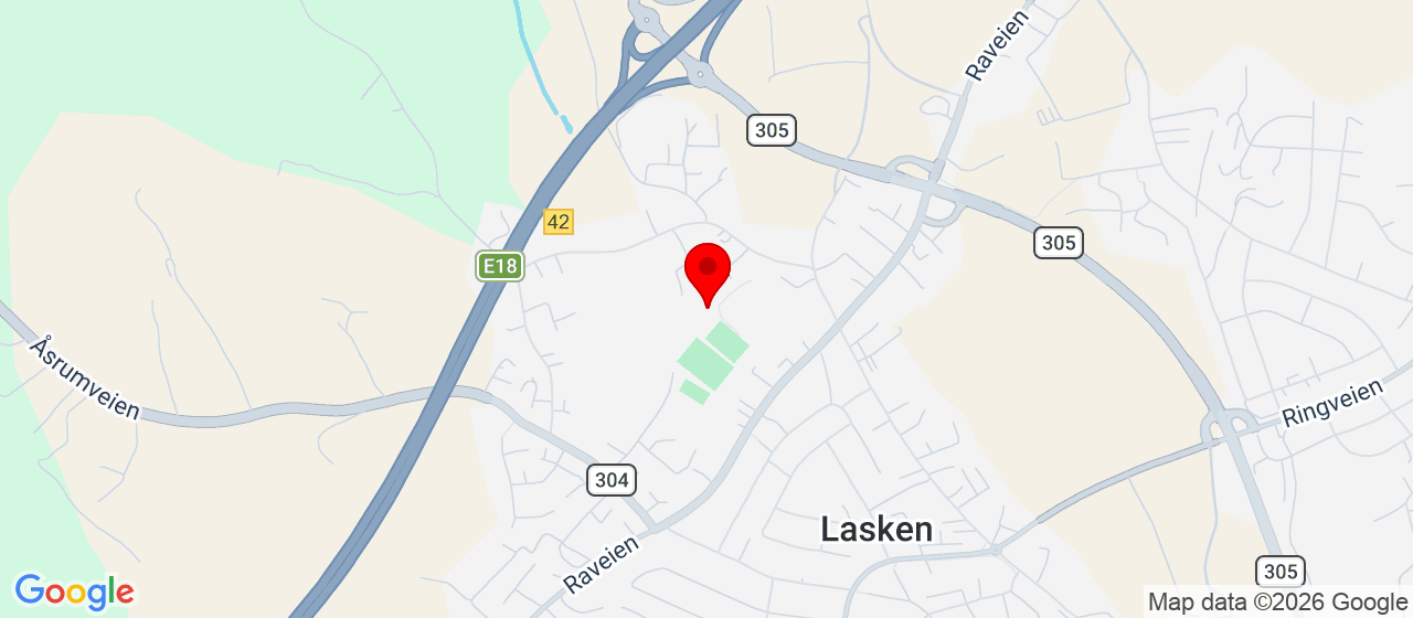 Kart over Baksiden av Runarhallen Sandefjord