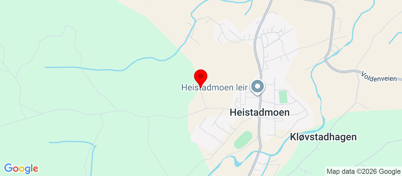Kart over Heistadmoen Skistadion Kongsberg