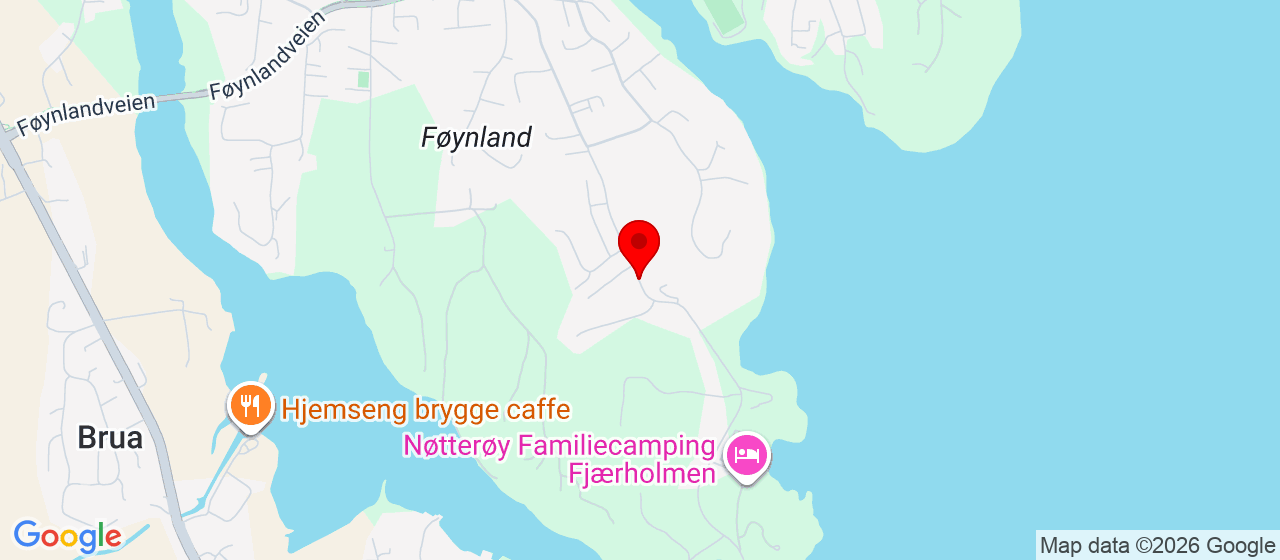 Kart over Fjærholmveien Husøysund