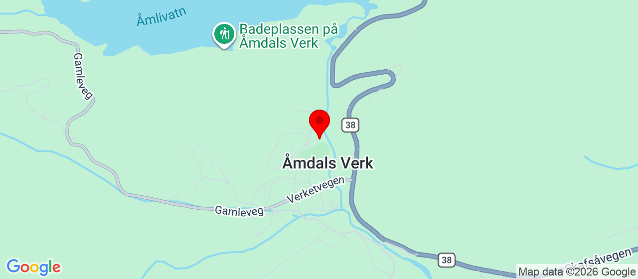 Kart over Åmdals Verk Samfunnshus 