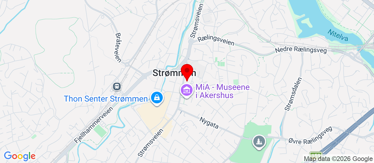 Kart over Strømsveien 80 STRØMMEN