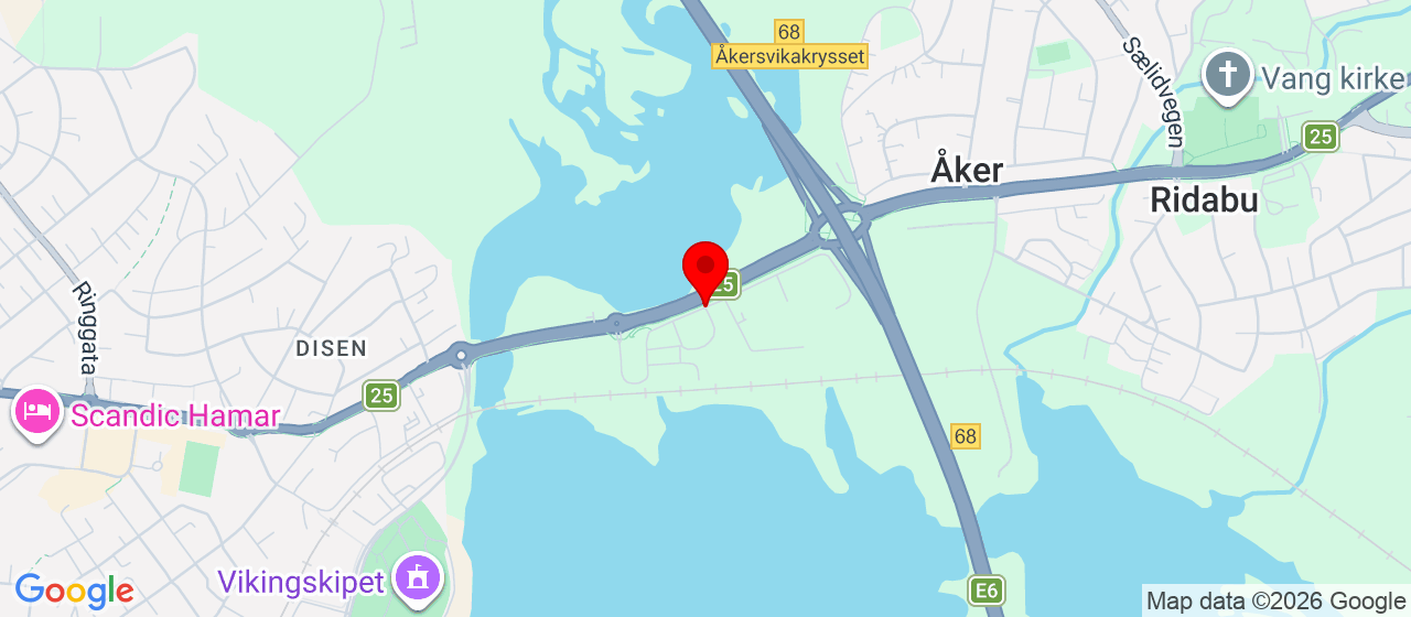 Kart over Midtstranda HAMAR