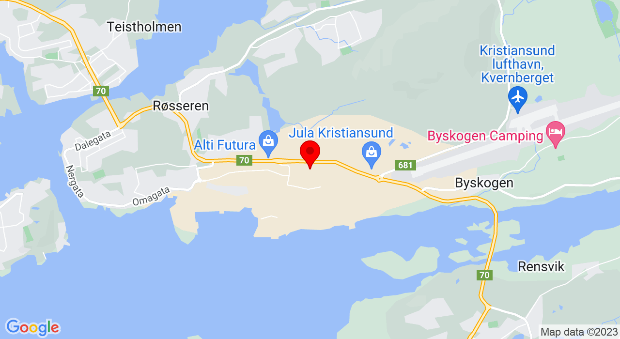 Google Map of Bytesteinen 1,6517+Kristiansund n