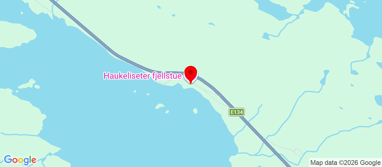 Kart over Haukeliseter 
