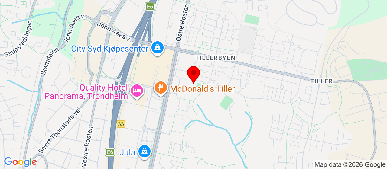 Kart over KVT-hallen Trondheim