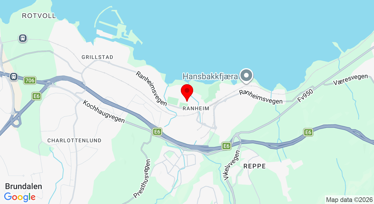 Google Map of https://www.google.com/maps/place/Krafthallen, Ranheimsfjæra 44,7055+Ranheim