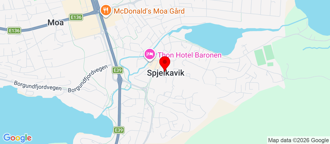 Kart over Spjelkavik ÅLESUND