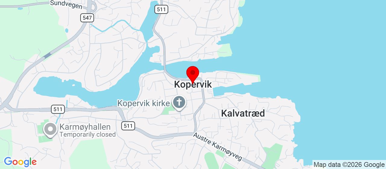Kart over Gamle Klubbhus KOPERVIK