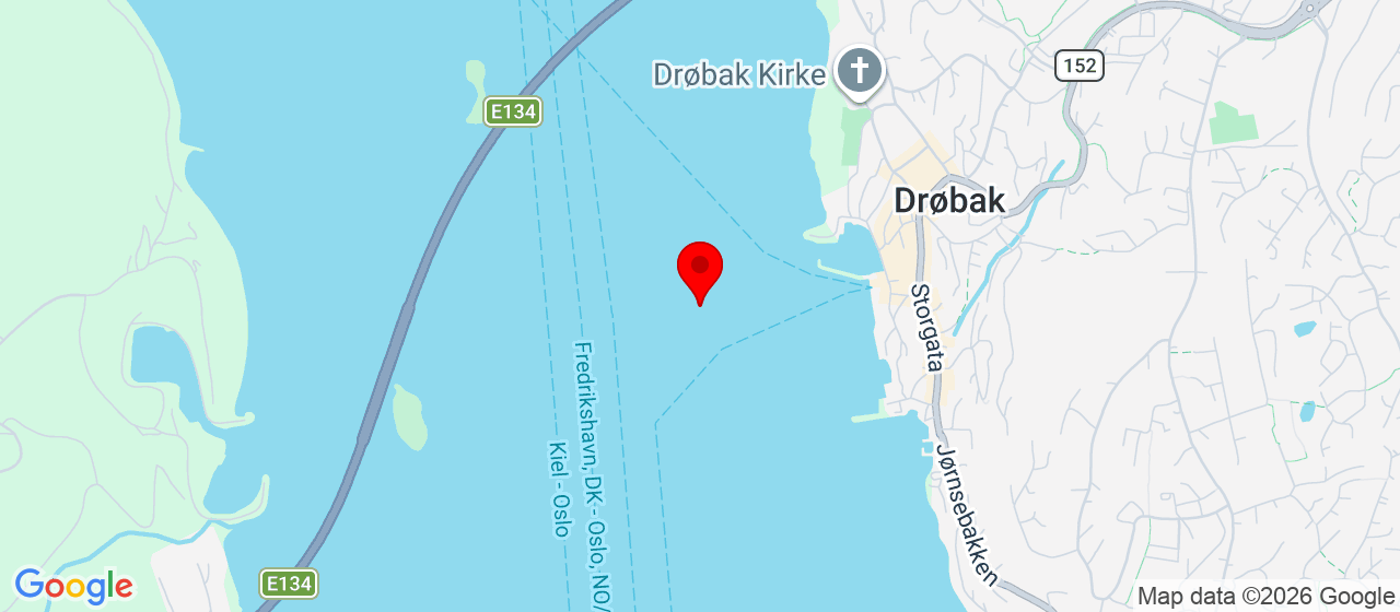 Kart over Militærstranda Drøbak