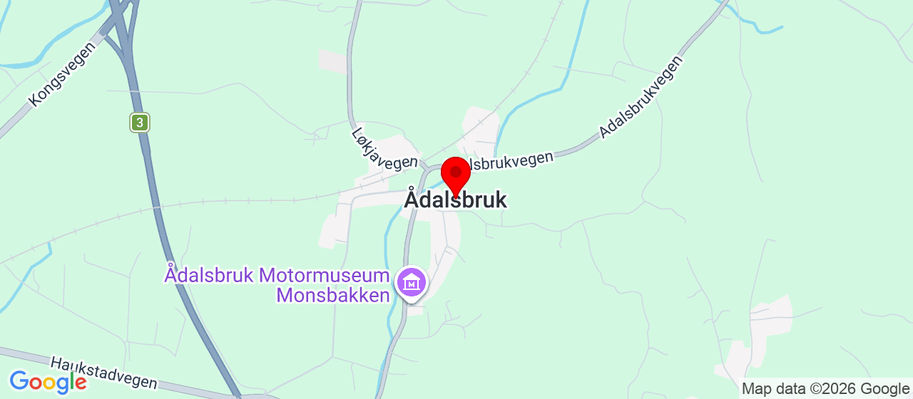 Kart over Ådalsbruk ÅDALSBRUK
