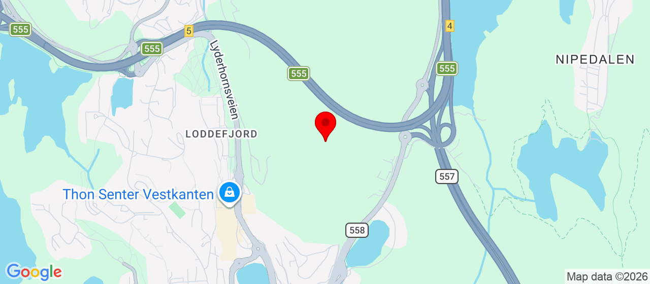 Kart over Loddefjordsveien 2 LODDEFJORD