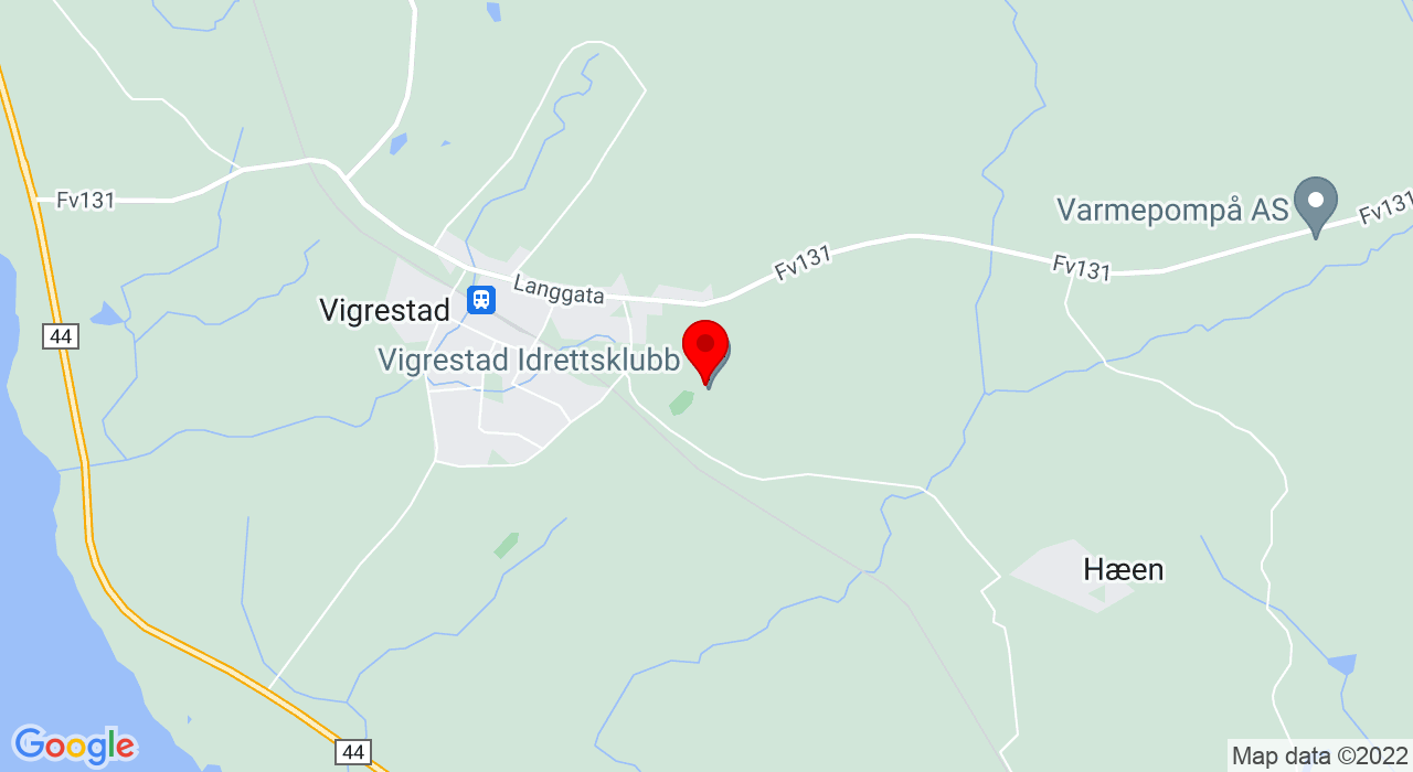 Google Map of Haugstadvegen 14,4362+VIGRESTAD