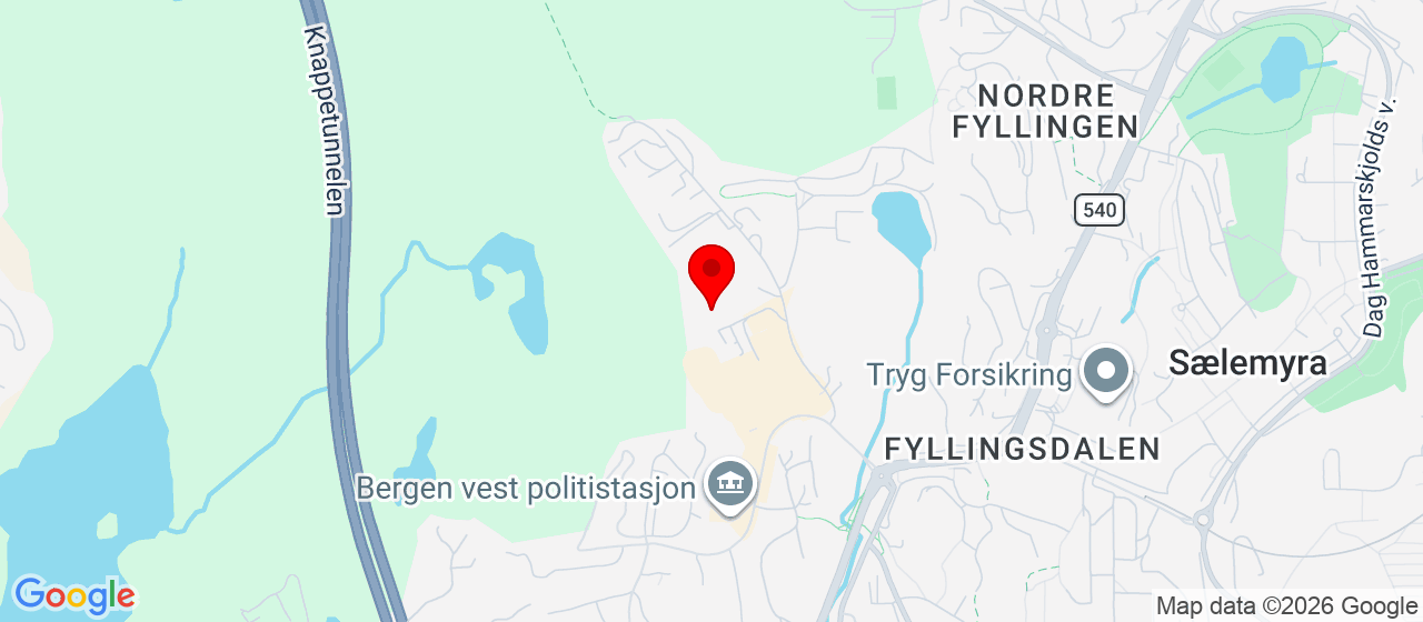 Kart over Spelhaugen 12 FYLLINGSDALEN