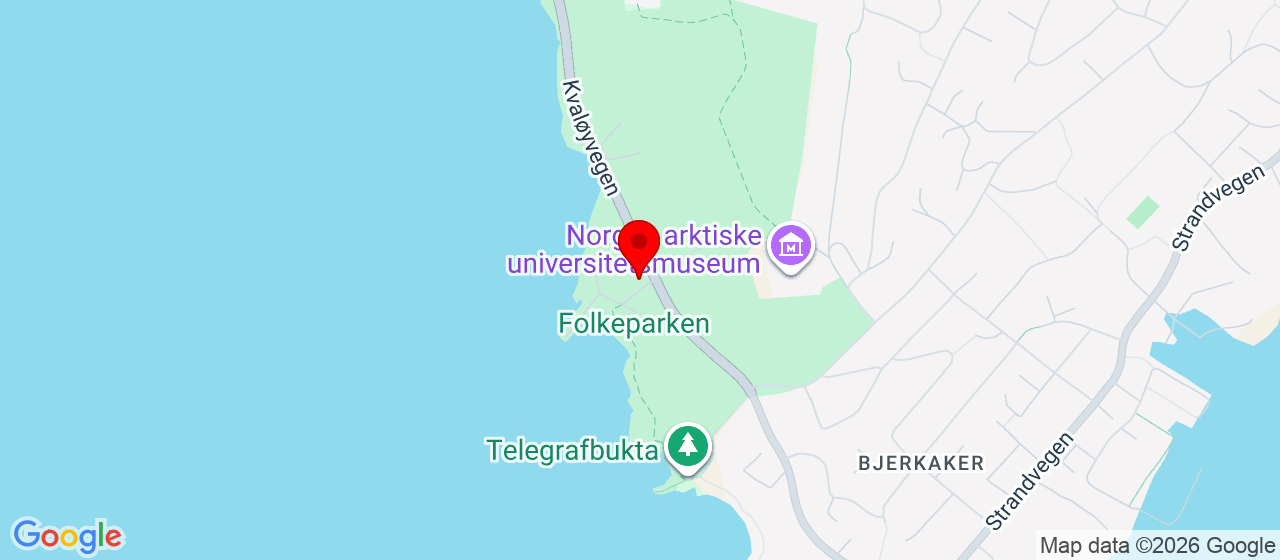 Kart over Kvaløyvegen 38, Folkeparken TROMSØ
