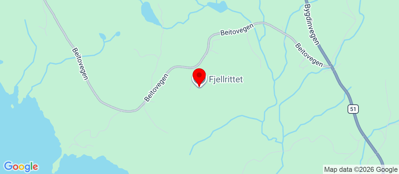 Kart over Beitovegen 128 SKAMMESTEIN