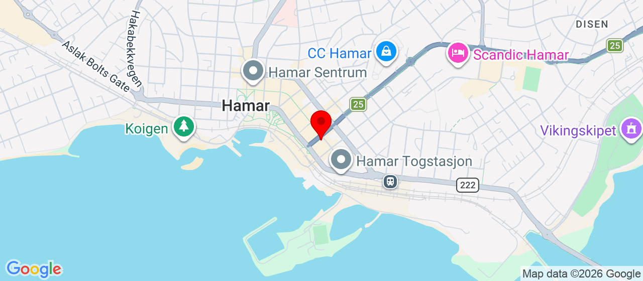 Kart over Torggata 24 Hamar