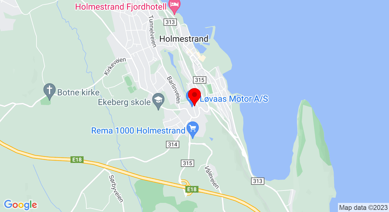 Google Map of Kleivbrottet 1,3084+Holmestrand