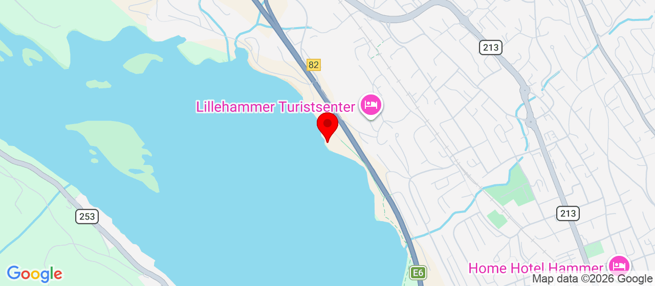 Kart over Fuglekikkertårnet Lillehammer