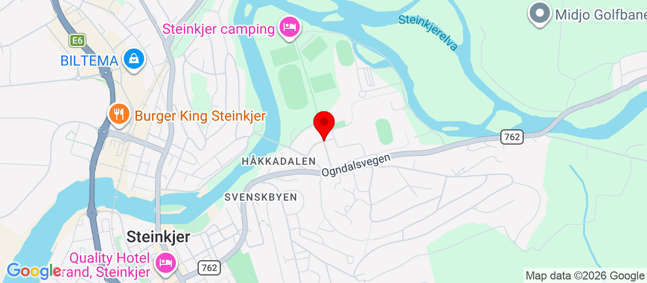 Kart over Gudbergaunet STEINKJER