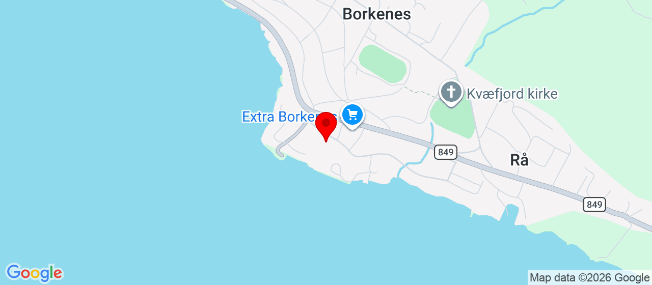 Kart over UL FRAM BORKENES