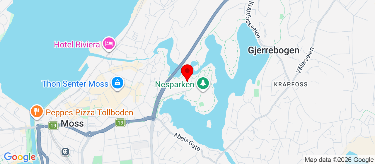 Kart over Nesparken 10, 1530 Moss Moss