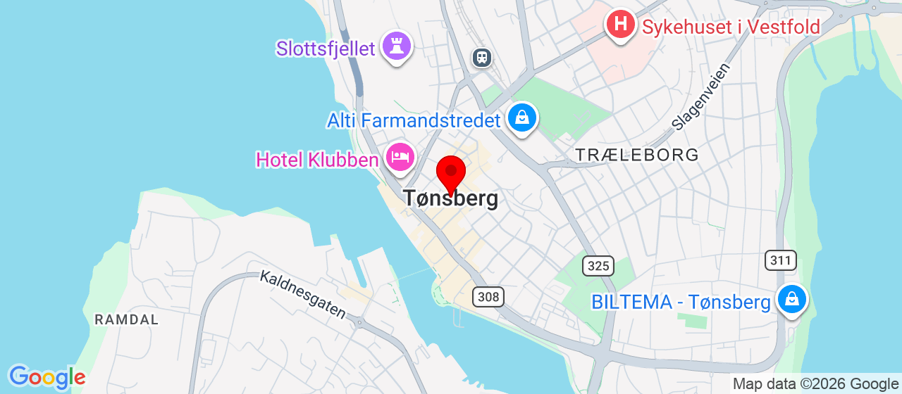 Kart over Tønsberg marka 