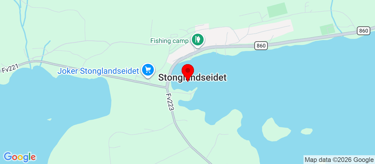 Kart over Øvre Bergtoppen 94 STONGLANDSEIDET