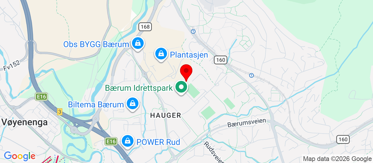 Kart over Hauger Skolevei 36 Rud