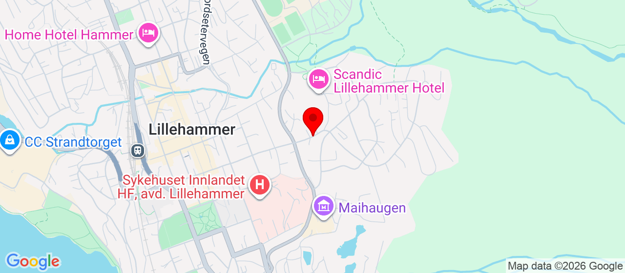 Kart over Maihaugen, Maihaugvegen 1 Lillehammer