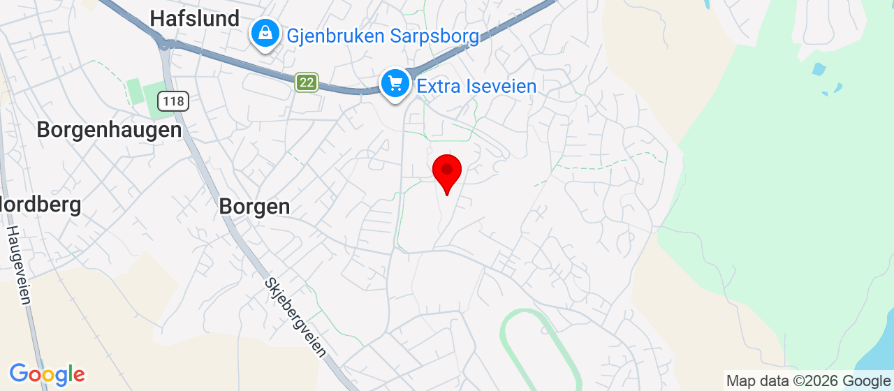 Kart over Skjeberghallen Sarpsborg