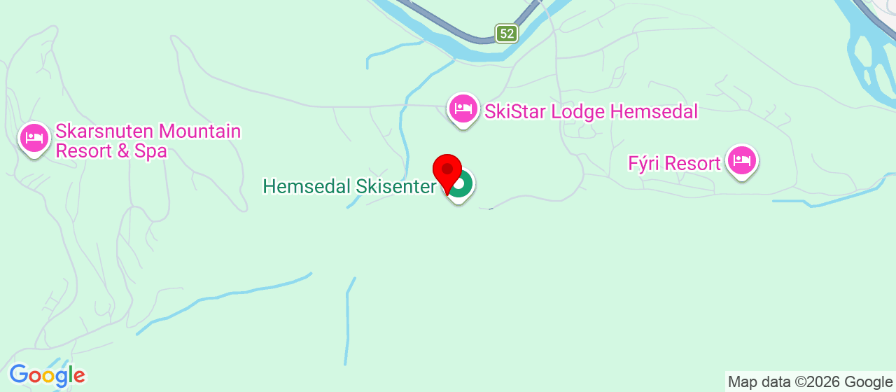 Kart over Skiheisvegen 110 Hemsedal