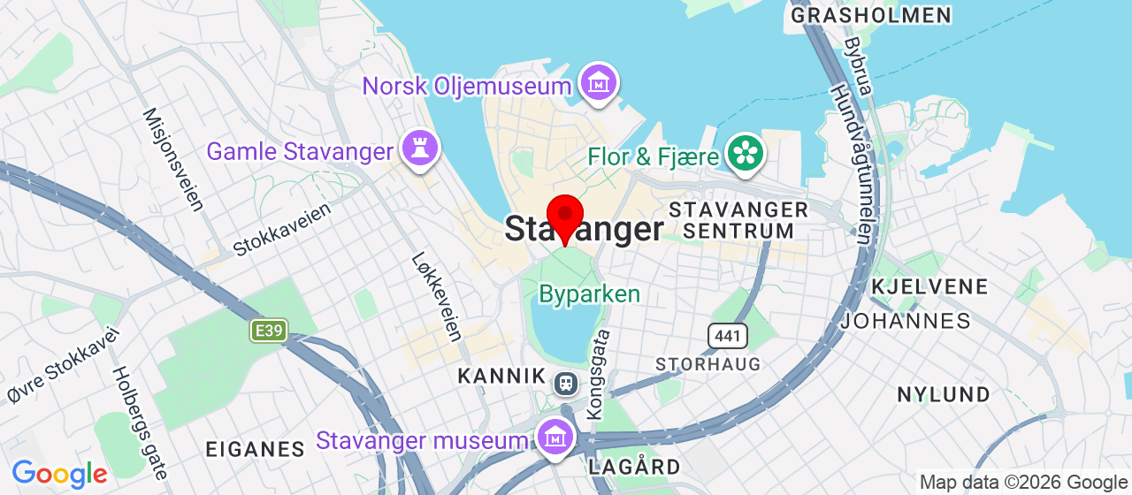 Kart over Stavanger 